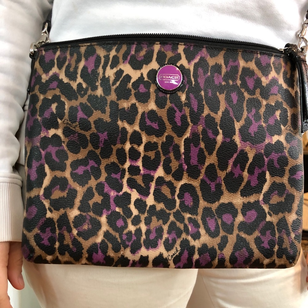 Coach Leopard Leather Crossover